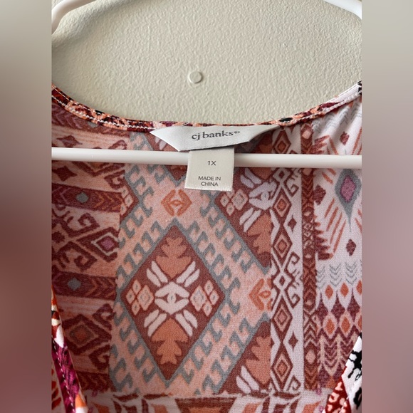 CJ Banks wrap top dress 1X - Picture 2 of 3